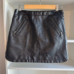 Urban Outfitters Faux Black Leather Mini Skirt